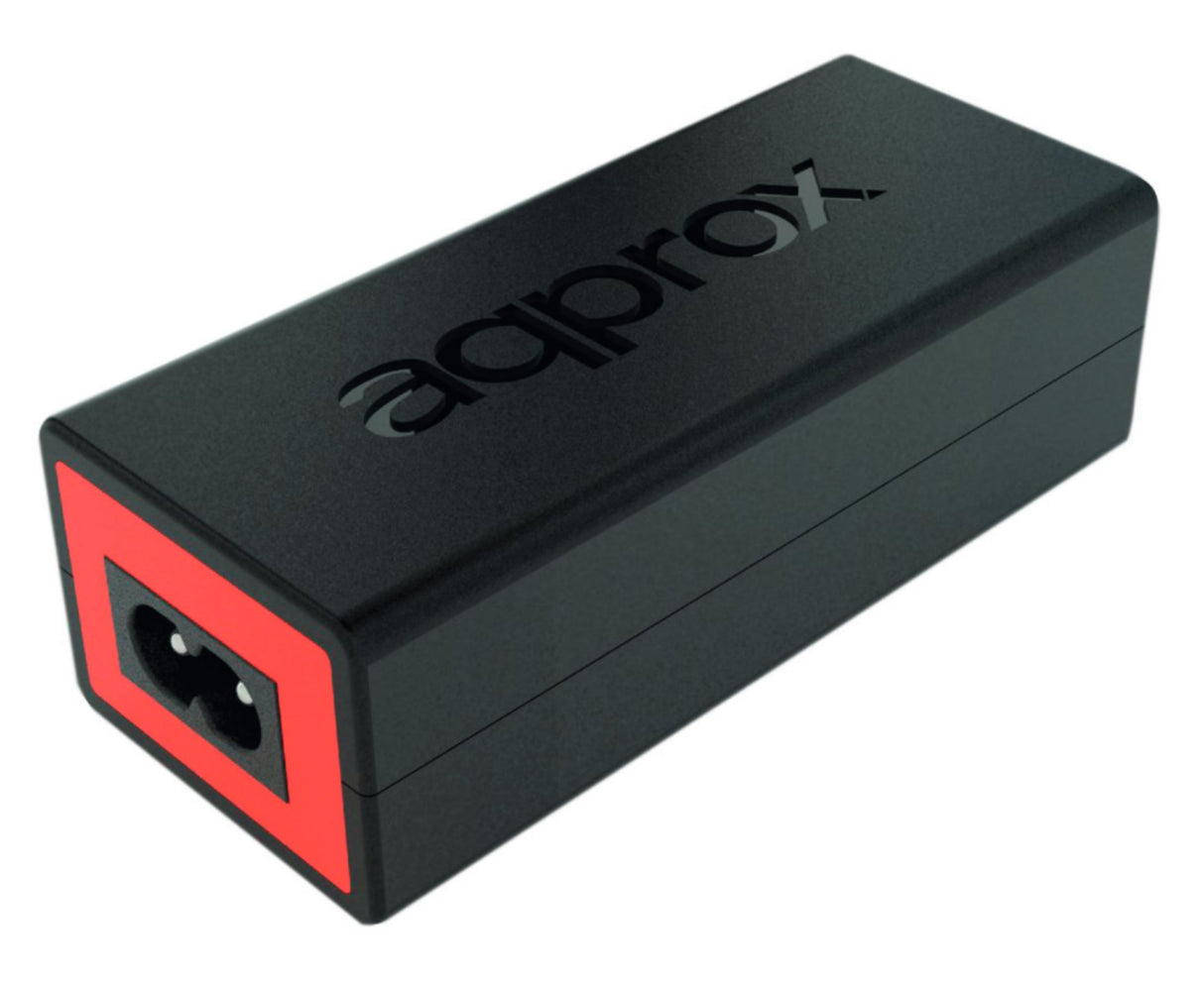 EAN 8435099528029 - Approx AC ADAPTER PARA HP NOTEBOOK 65W 4.5x3mm adaptador e inversor de corriente Interior Negro, Rojo imagen 1