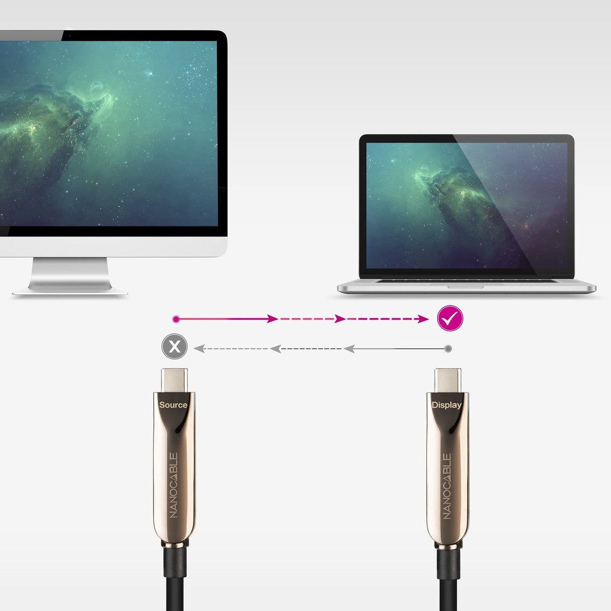 Cable Usb 3.2 Tipo-C Aoc Nanocable 10.01.4610 Usb Tipo-C Macho Usb Tipo-C Macho Hasta 60w 10gbps 10m Negro