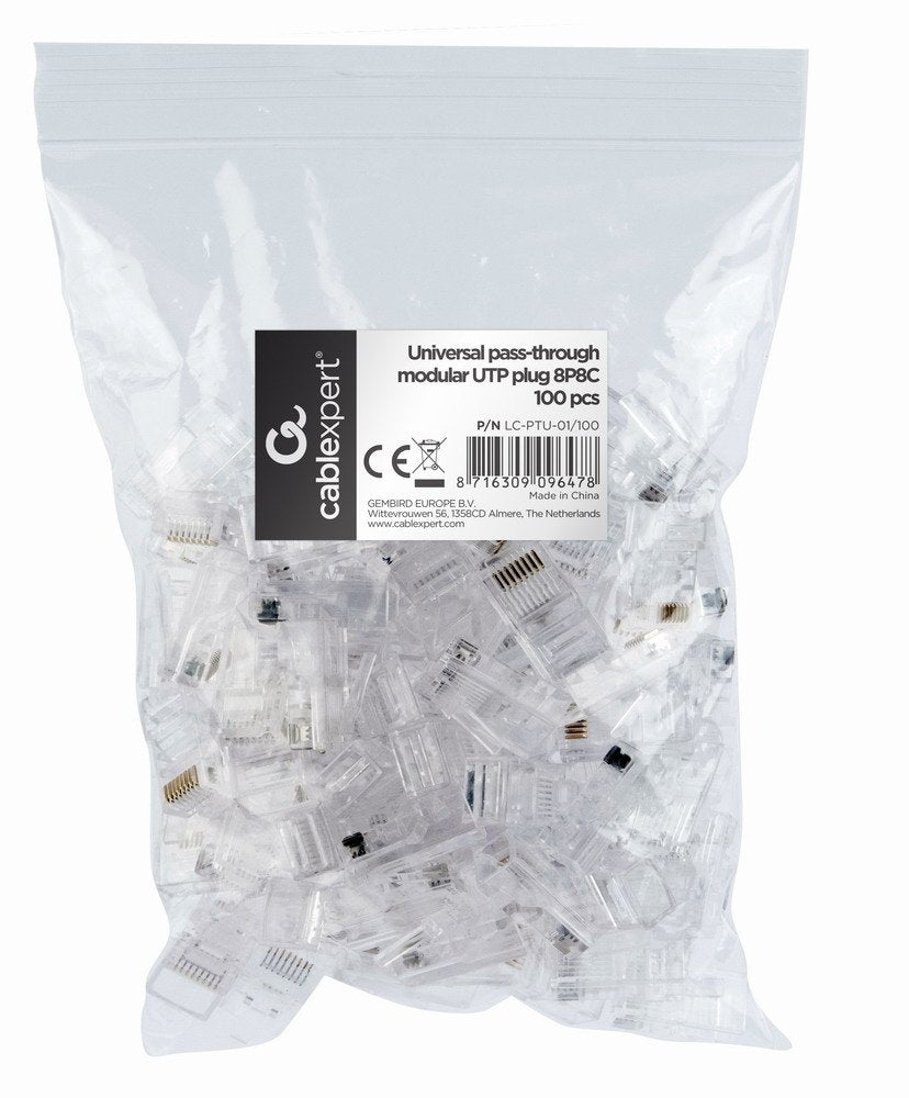 EAN 8716309096478 - Gembird LC-PTU-01/100 conector 8P8C RJ45 Transparente imagen 1