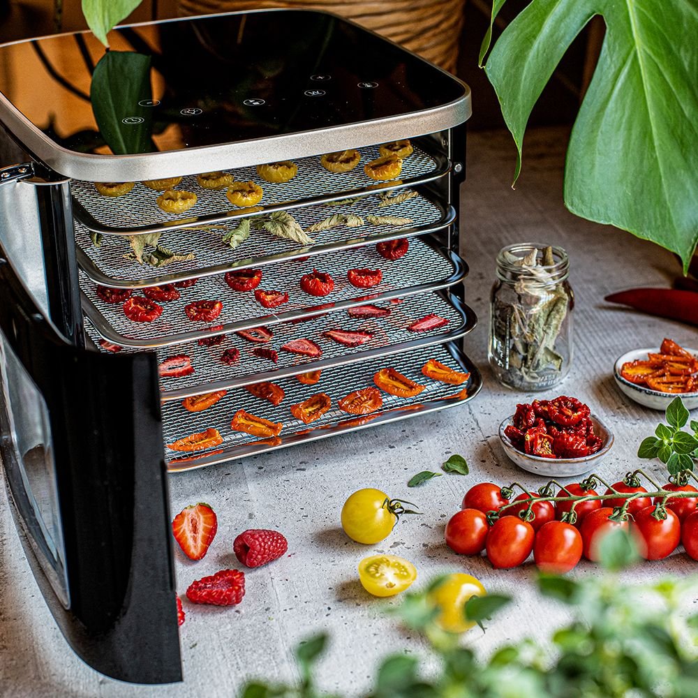 Rommelsbacher Mini Dörrautomat Da 450 (Edelstahl/Negro, 450 Watt, Dörrfläche 23,5cm X 18cm Pro Ebene) Da 450