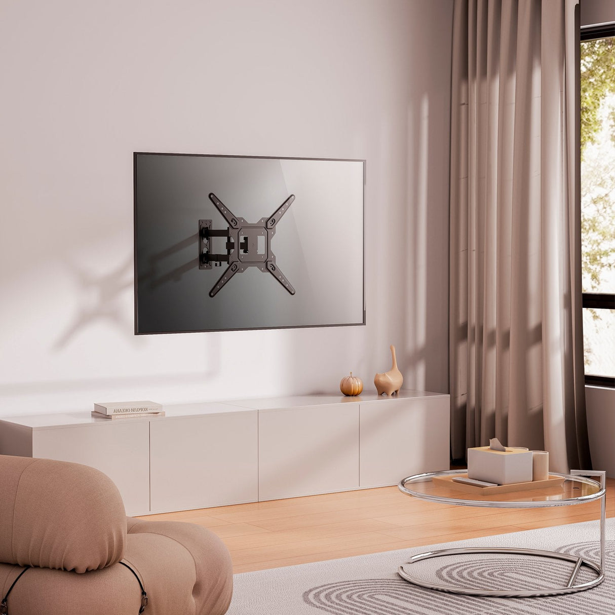 Aisens Soporte Eco Giratorio, Inclinable Para Monitor/Tv 30kg (3 Pivotes) De 23-55, Negro