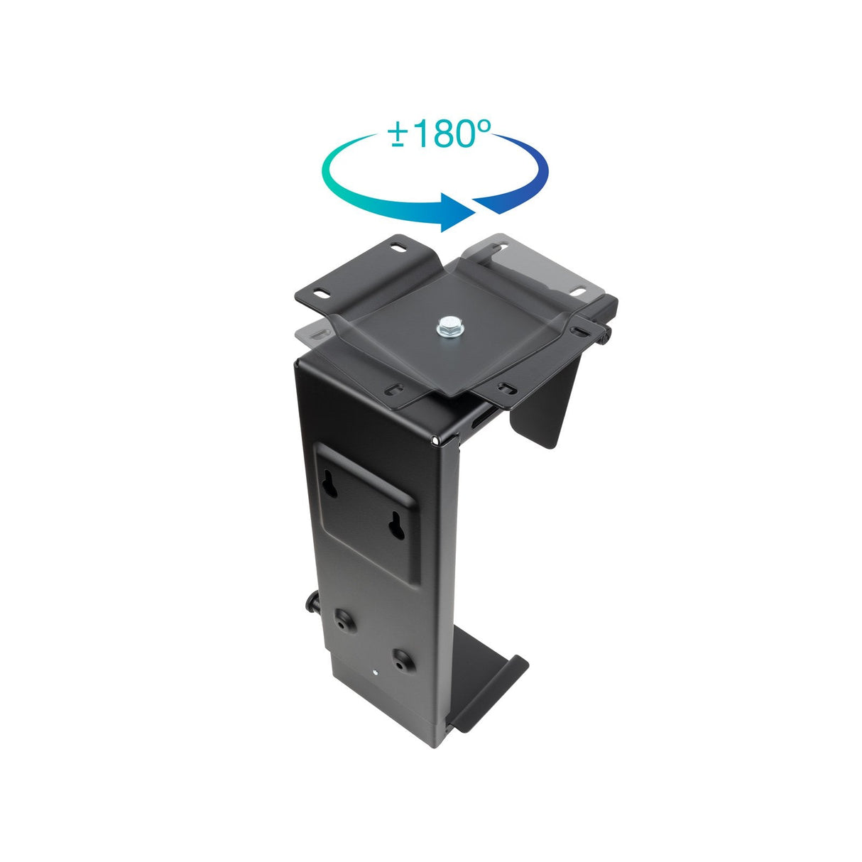 Tooq Soporte De Escritorio/Pared Para Cpu - Peso Max 10kg - Angulo De Giro 180º - Negro