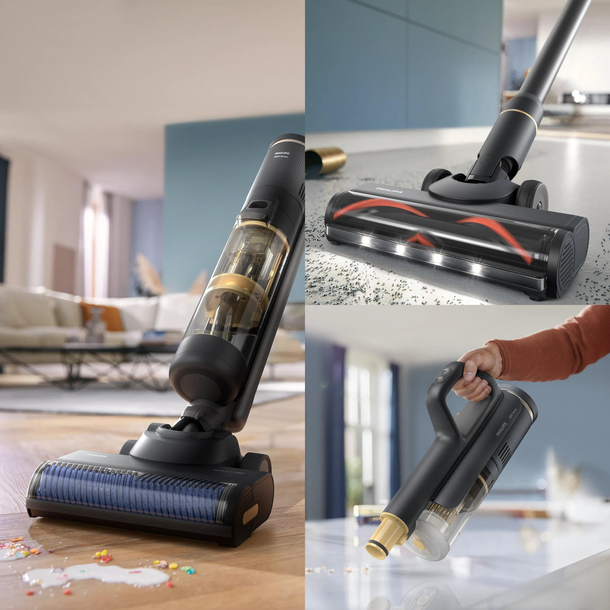 Vacuum Cleaner Philips Xw7264/11 Dry&Wet 3-In-1 Stick Vacuum Black Bagless Battery 4.5 Kg Xw7264/11