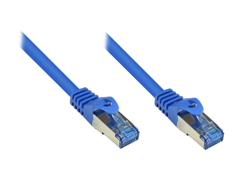 Goodconnections Cable De Red Con Protector De Pestaña, Cat. 6a, S Ftp, Pimf, Libre De Halógenos, 500mhz, Azul, 20m,