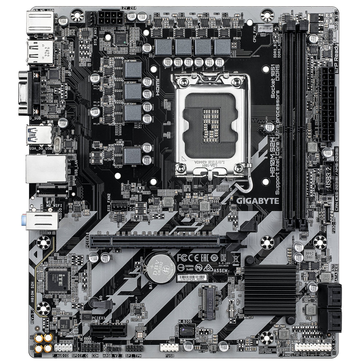 EAN 4719331869168 - GIGABYTE H810M S2H placa base Intel H810 LGA 1851 (Socket V1) micro ATX imagen 2