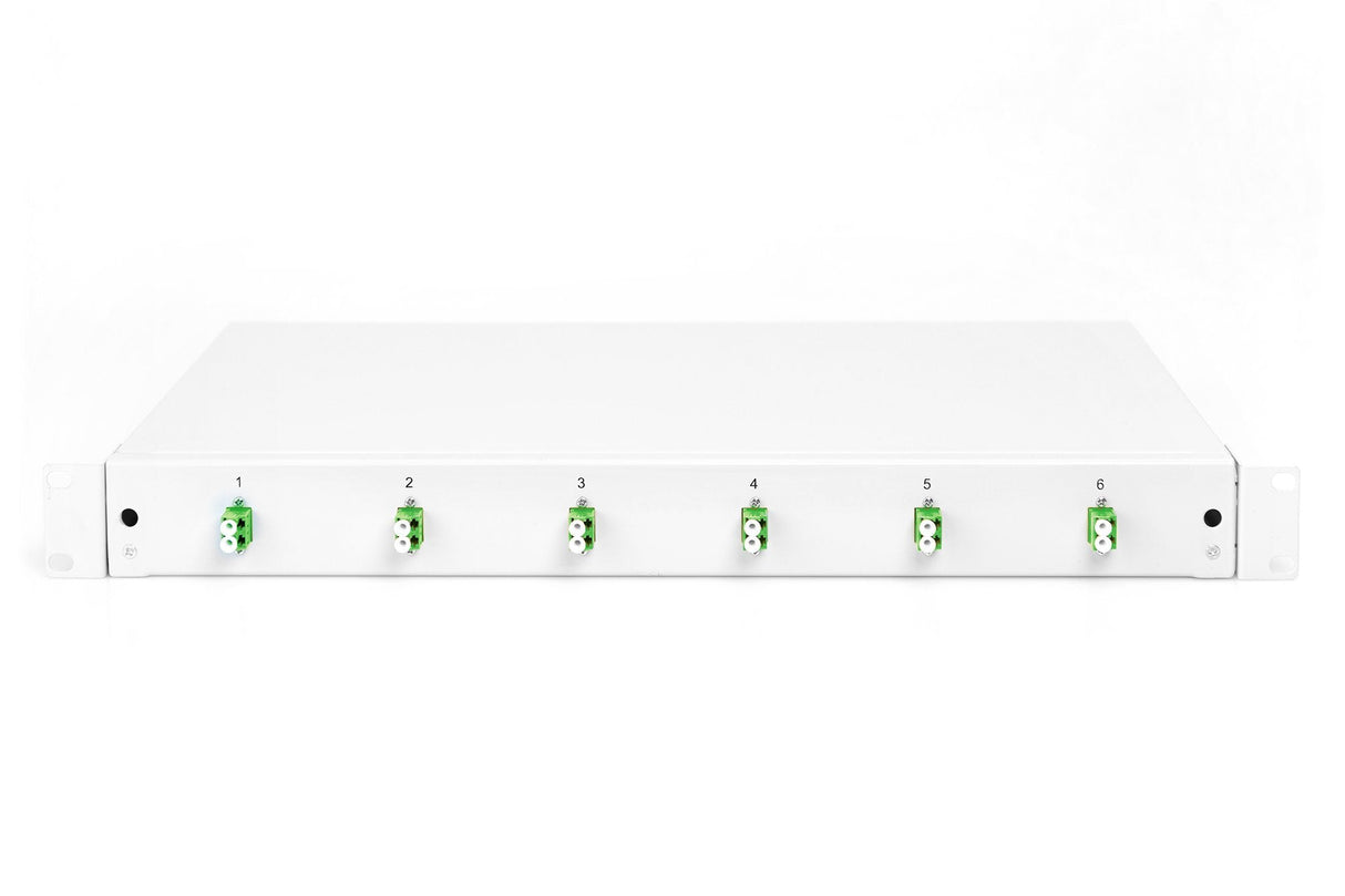 Caja De Empalme Fo, 1u, Equipada, 6x Lc Dx, Os2, Apc Incl. Casete De Empalme, Latiguillos De Colores, Acoplamientos