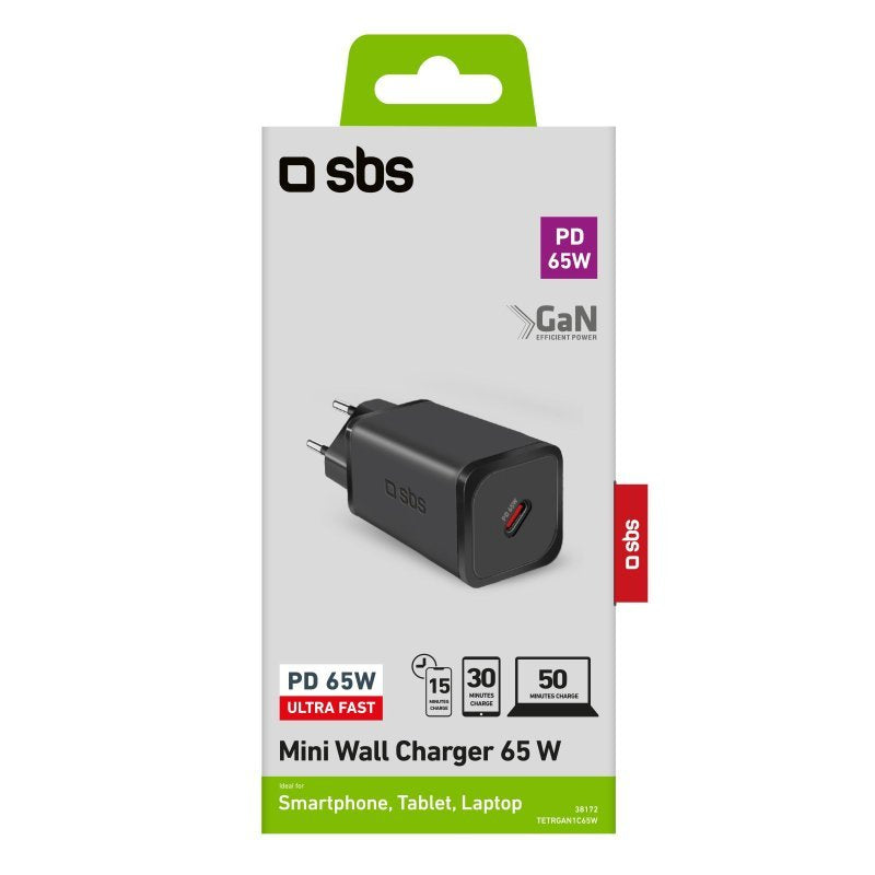 EAN 8018417438172 - SBS TETRGAN1C65W cargador de dispositivo móvil Auriculares, Auriculares, Portátil, Smartphone, Reloj inte imagen 4