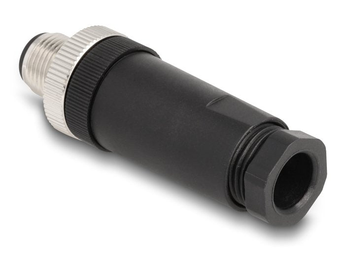 Delock 60566 M12 Conector Codificado A De 3 Pines Macho Para Montaje Con Conexión Por Tornillo