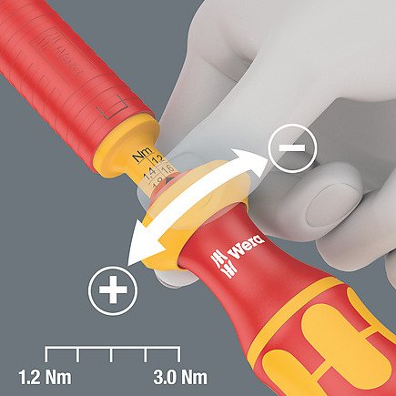 Wera Kraftform Kompakt Vde 15 Torque Extra Slim 1 Buscador De Herramientas, 15 Piezas, Destornillador Rojo/Amarillo, Incluido Mango Dinamométrico, Hojas Intercambiables Vde 5006605001