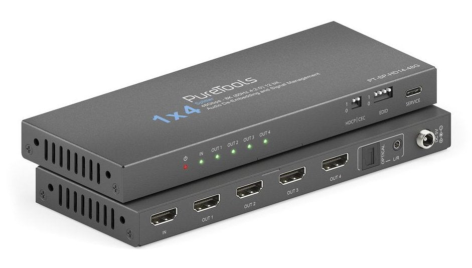 Purelink Puretools - 1x4 Hdmi 2.1 Splitter - 48gbps - 8k (60hz 4:2:0) 12 Bit