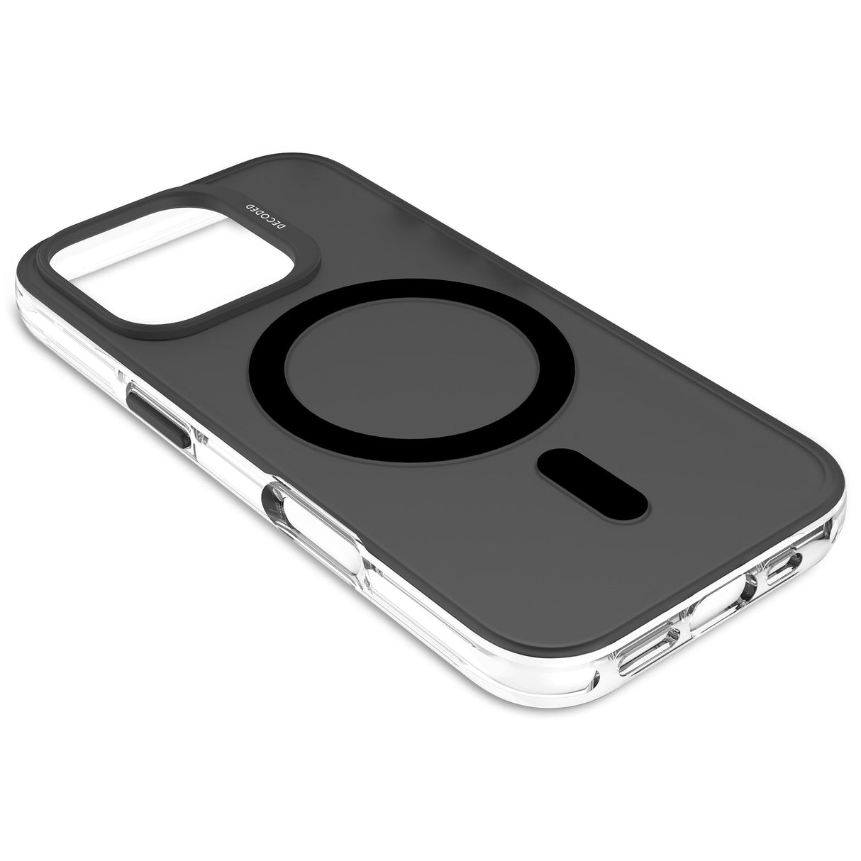 Decoded Recycled Plastic Backc. Iphone 16 Pro Transparent Black