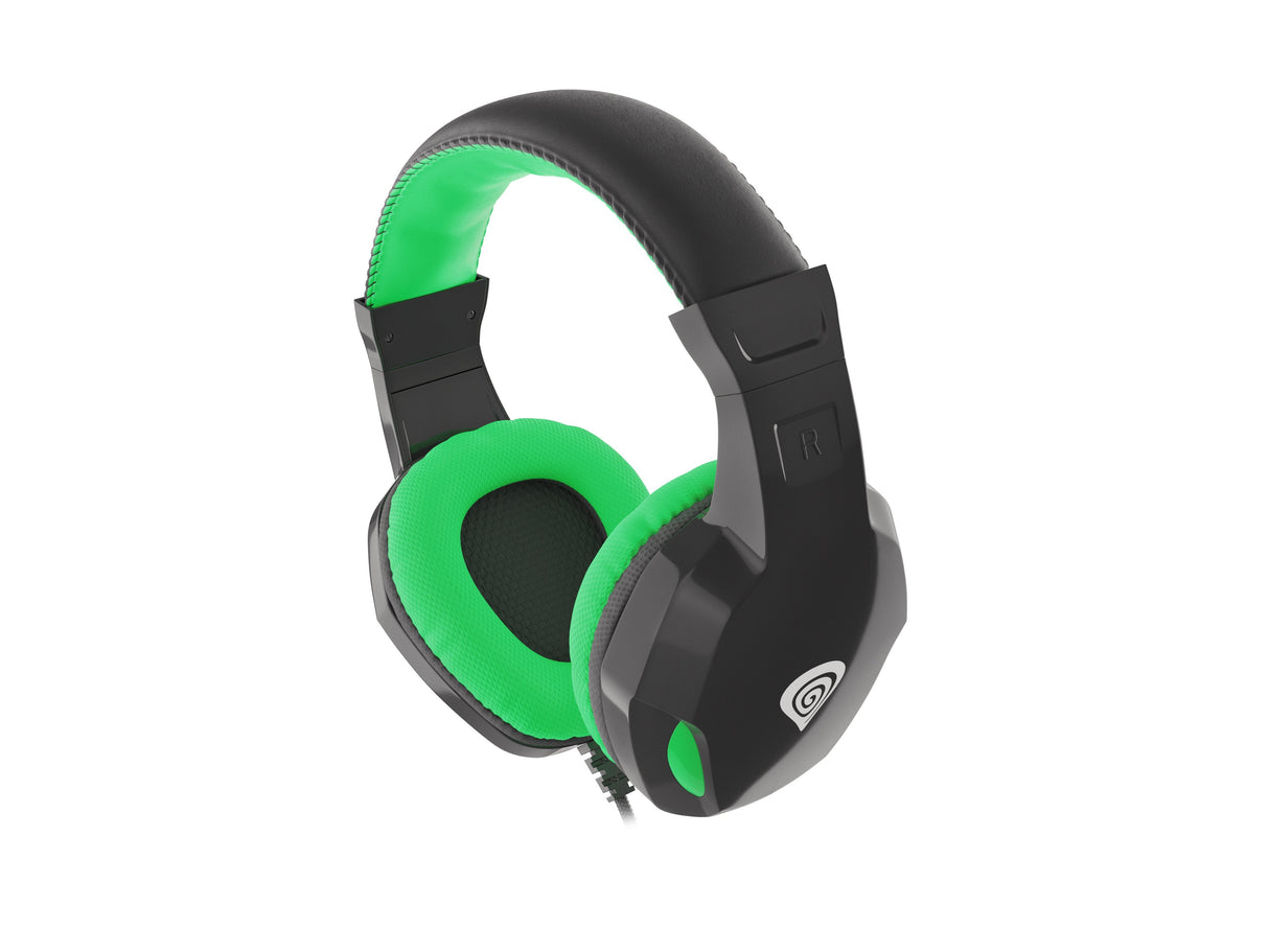 Natec Genesis Argon 100 Auriculares Diadema Negro, Verde
