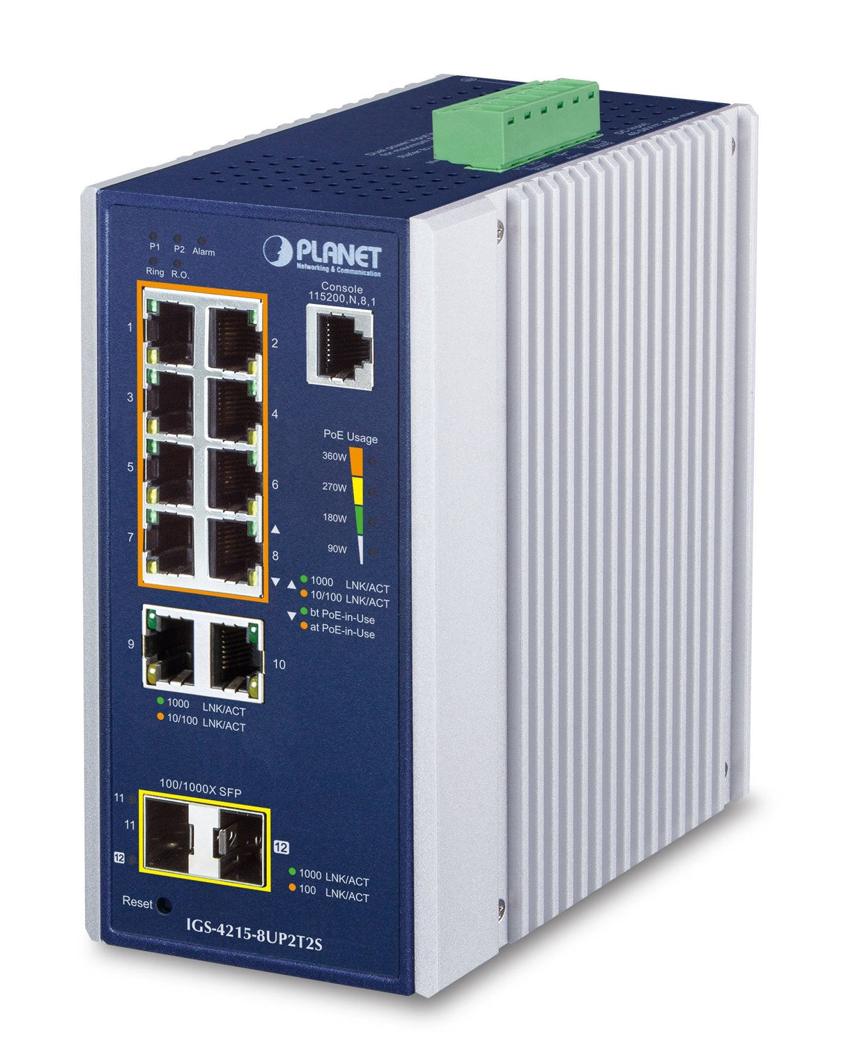 EAN 4711605287005 - PLANET IGS-4215-8UP2T2S switch Gestionado L2/L4 Gigabit Ethernet (10/100/1000) Energía sobre Ethernet (Po imagen 1