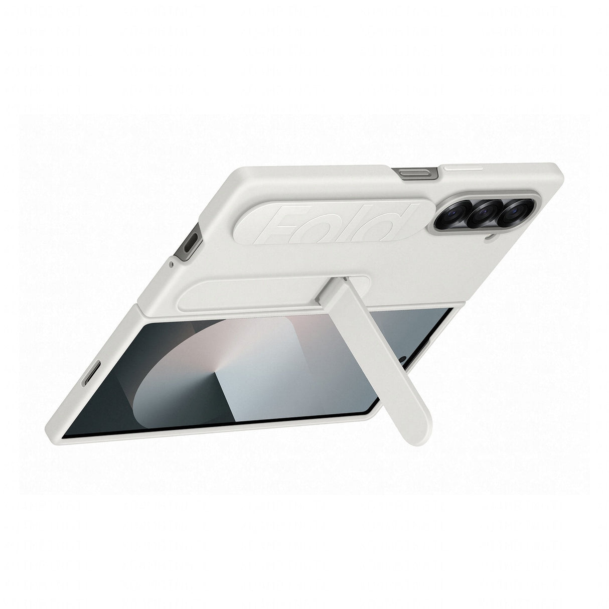 Funda Con Correa Y Pie Para Samsung Z Fold 6 Bialy