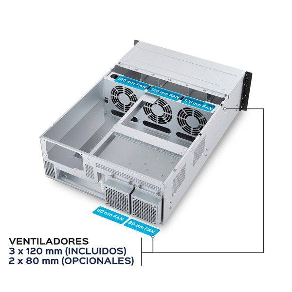 Servidor Rack Unykach 4u 8 Bahias Hot Swap Hsw4u6508 - Tamaã±Os De Disco Soportados 2.5", 3.5" - Placas Base