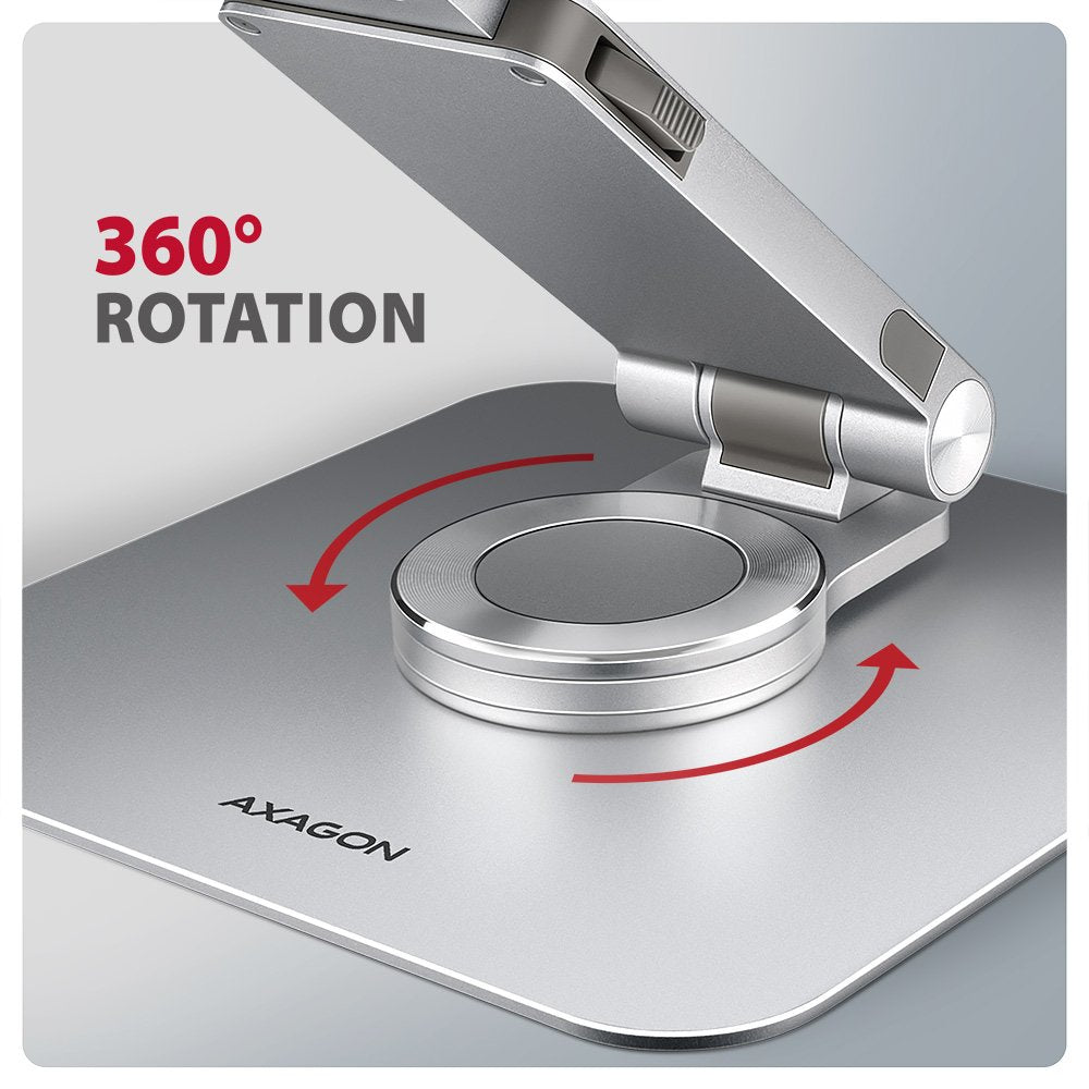 Stnd-Lr Podstawa Do Laptopów Aluminiowa 10-16" Regulowane Katy Nachylenia, Obrót O 360 Stopni