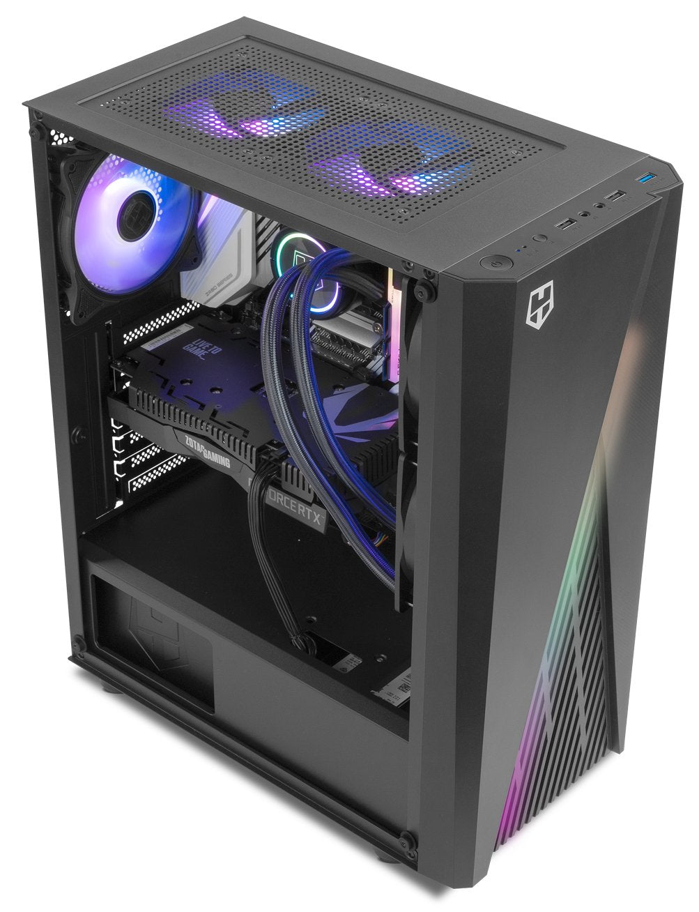 Caja Pc Nox Semitorre Hummer Frost Argb Lighting