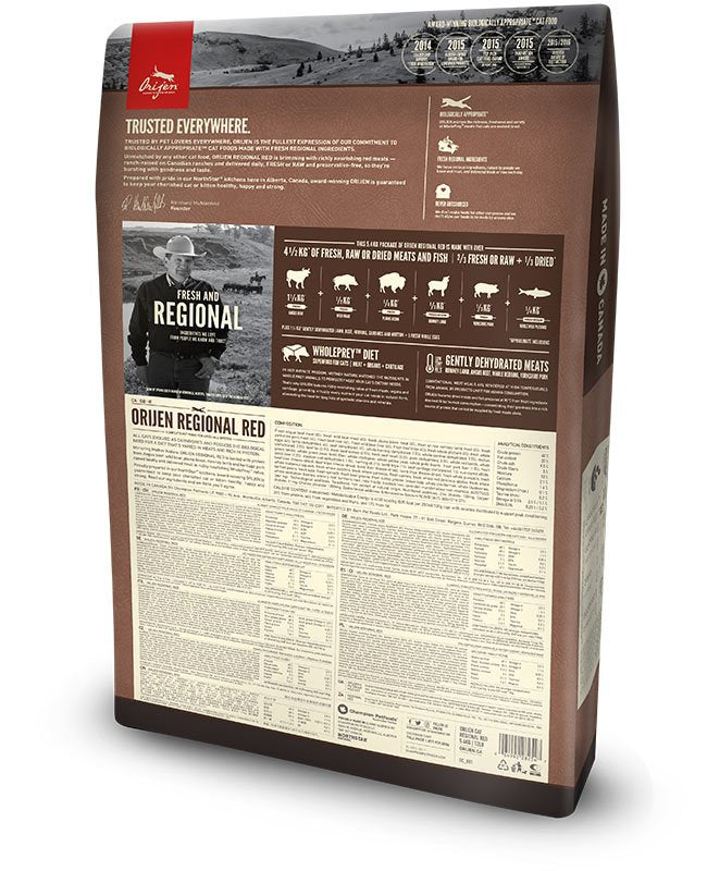EAN 0064992282547 - Orijen Regional Red alimento seco para gatos 5,4 kg Adulto Ternera, Cordero, Cerdo imagen 2