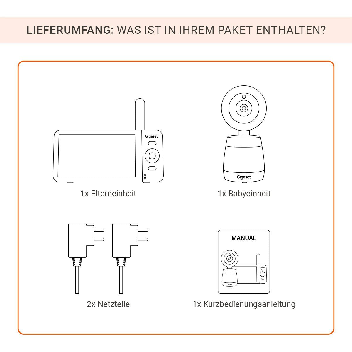 Gigaset Baby 700 Connected Cream White/Bronze