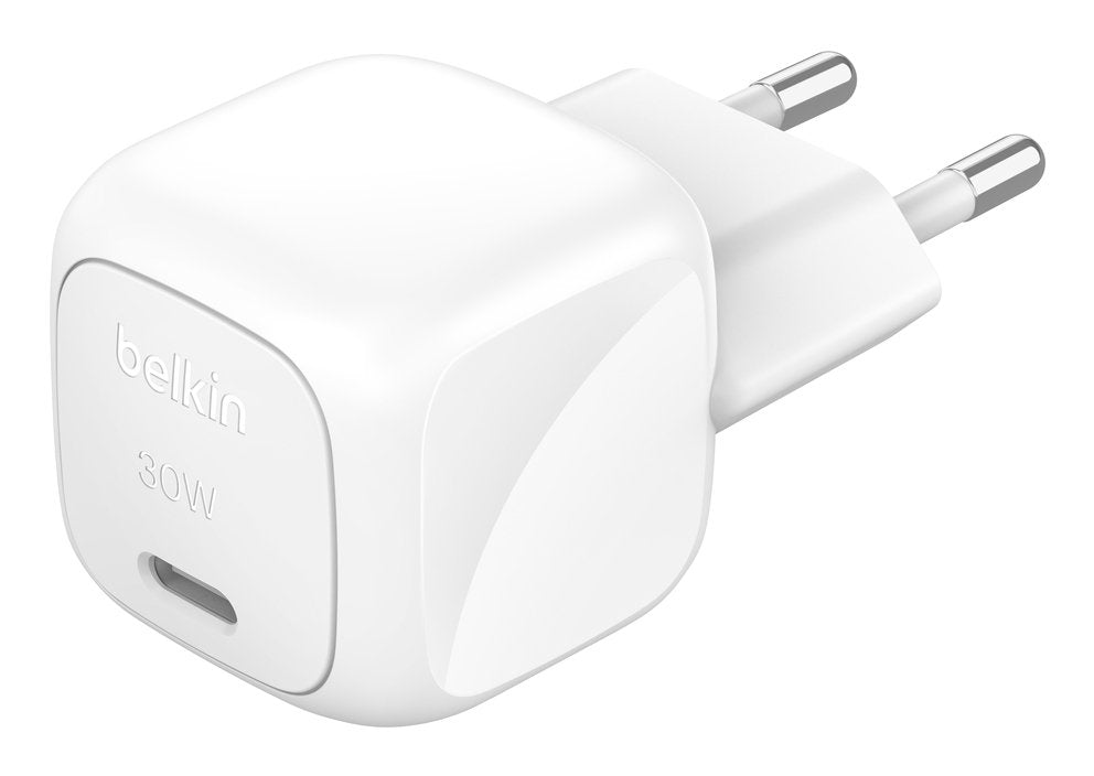 Cargador De Red Belkin Usb-C 30 W Pd Y Pps Techn. Blanco Wca008kqwh