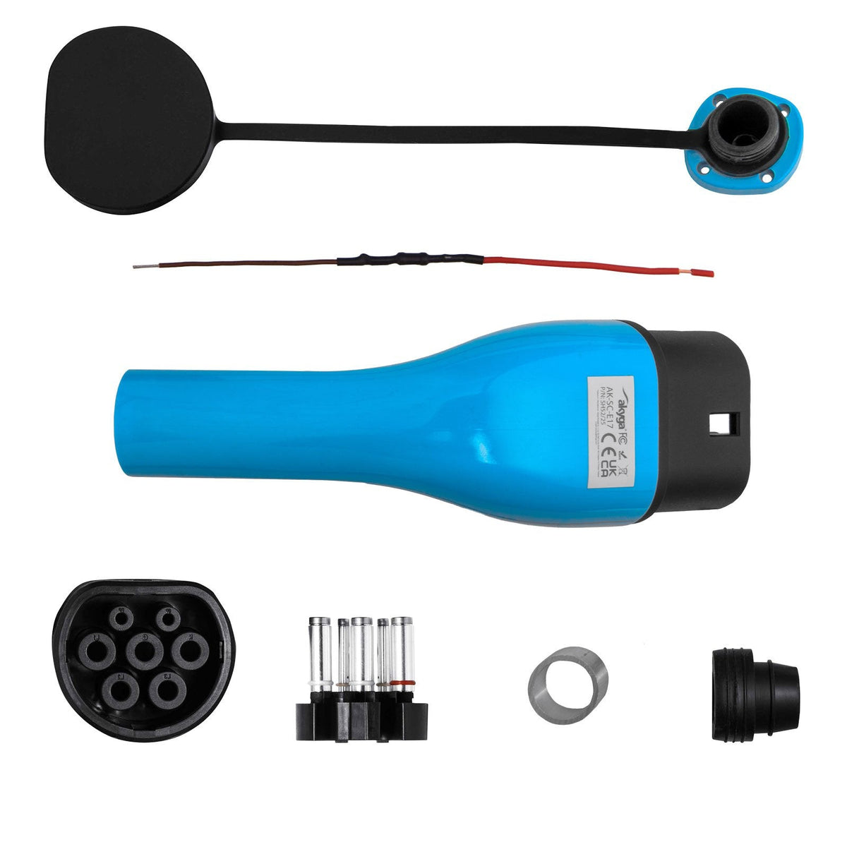 Akyga Ak-Sc-E17 Cable De Carga Para Vehículo Eléctrico Azul Type 2 No 3 0 M