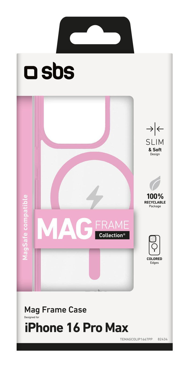 EAN 8018417482434 - SBS TEMAGCOLIP1667PP funda para teléfono móvil 17,5 cm (6.9") Rosa, Transparente imagen 2