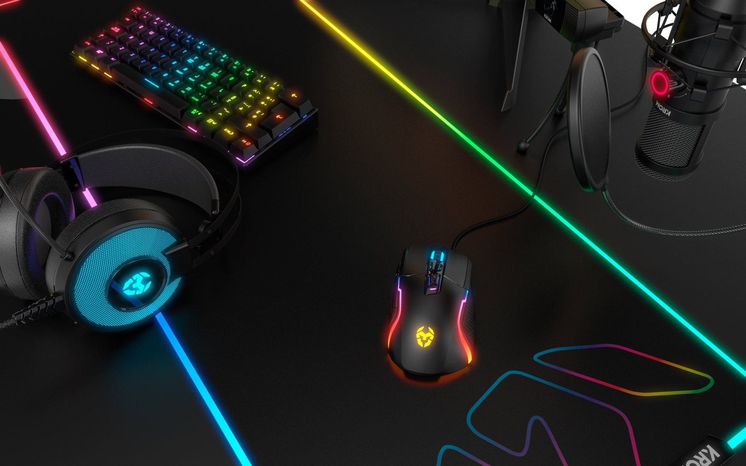 Krom Ratón Gaming Kick Rgb