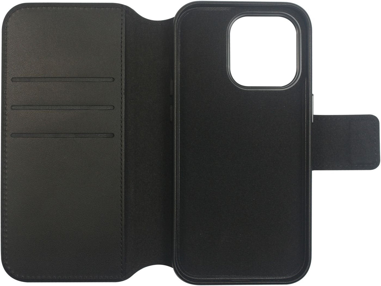 Infinite Milan Iphone 16 Black Wallet Cover. Material: