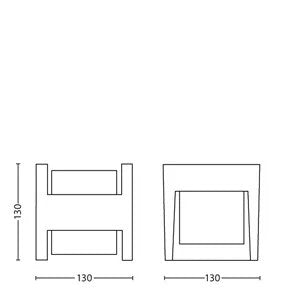 Aplique Led 2x4 ,5w 800lm 4000k Mod. Arbour Philips