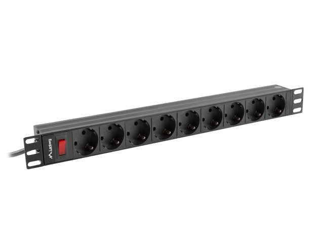 Lanberg Regleta Rack Pdu 19 1u 16a 9 Schuko 3m Negro