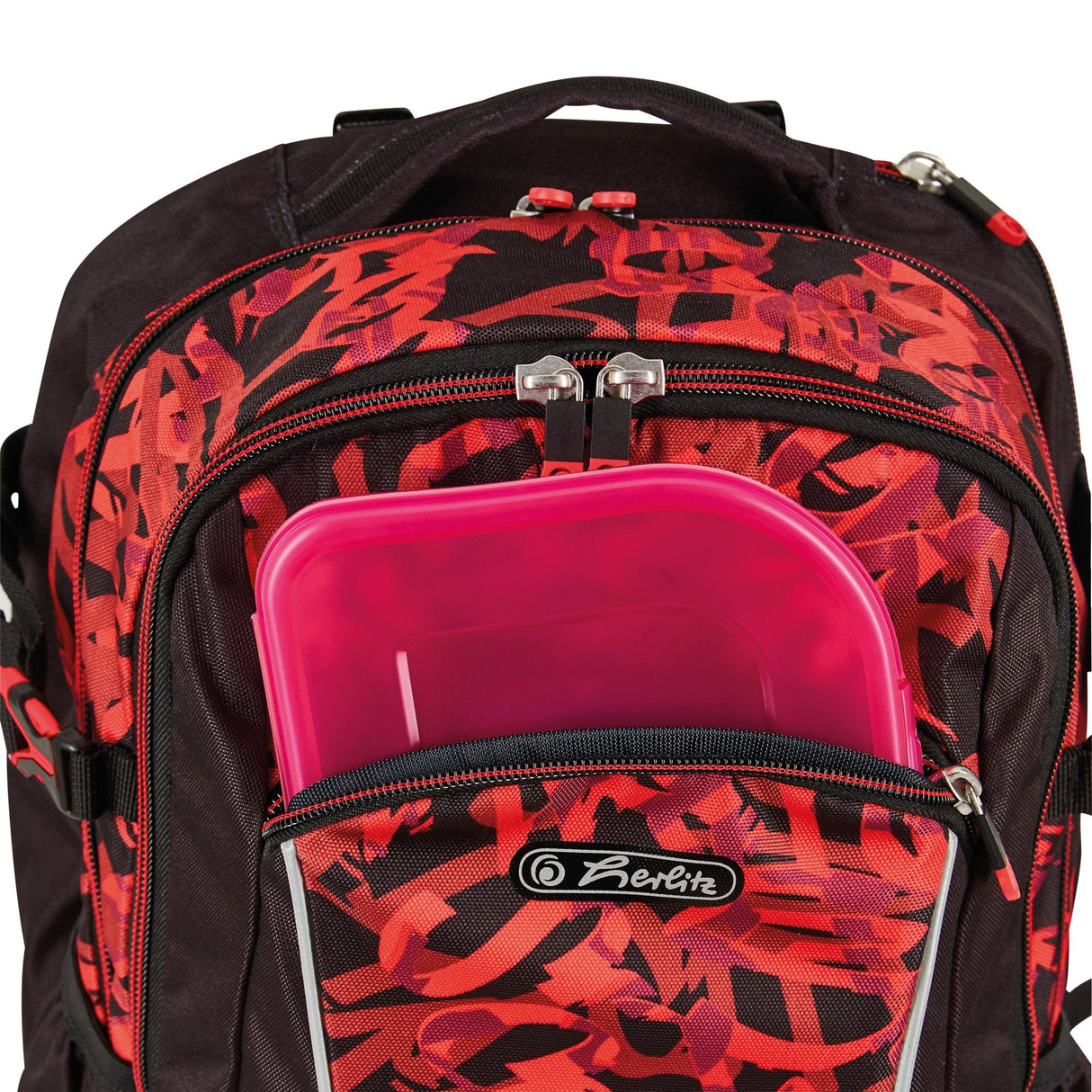 Herlitz Ultimate Graffiti Mochila Deportiva Negro, Rojo Poliéster