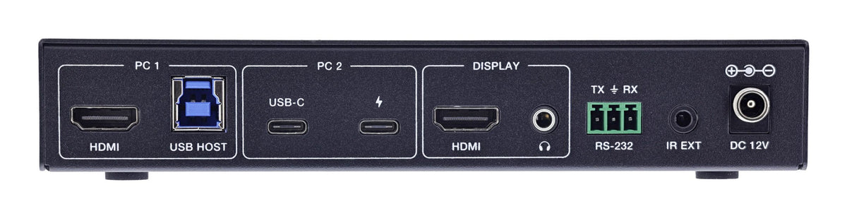 Inline Kvm Switch, 2x1 ,Hdmi & Usb-C 4k/60hz, Usb 3.2 Hub