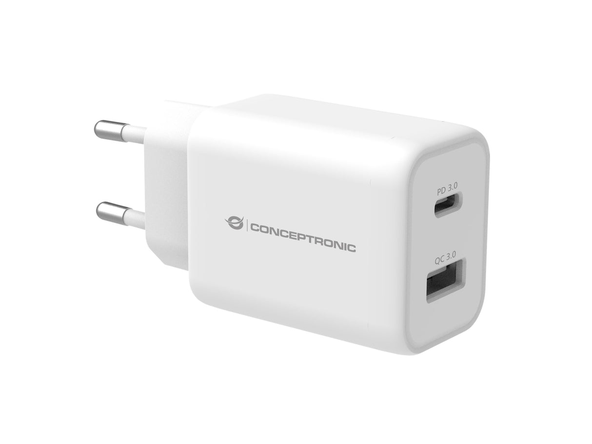 EAN 4015867227527 - Conceptronic ALTHEA11W cargador de dispositivo móvil Universal Blanco Corriente alterna Carga rápida Inte imagen 1