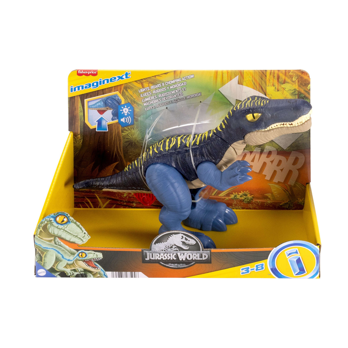 Figura De Juguete De Baryonyx Iluminada Con Gruñido De Jurassic World Imaginext De Fisher-Price Jct48