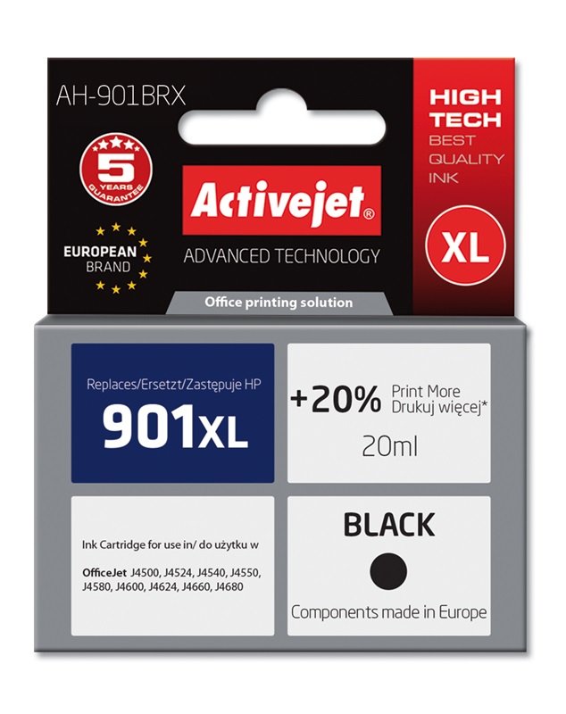 EAN 5901452128241 - Activejet AH-901BRX cartucho de tinta 1 pieza(s) Compatible Alto rendimiento (XL) Negro imagen 2