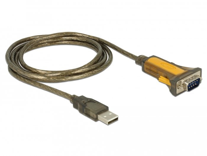 EAN 4043619658404 - DeLOCK 65840 cable de serie Negro, Amarillo 1,5 m USB tipo A DB-9 imagen 1