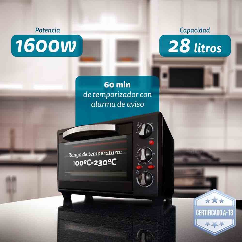 Horno De Sobremesa Grunkel Hr-28n Rm 1600w Capacidad 28l