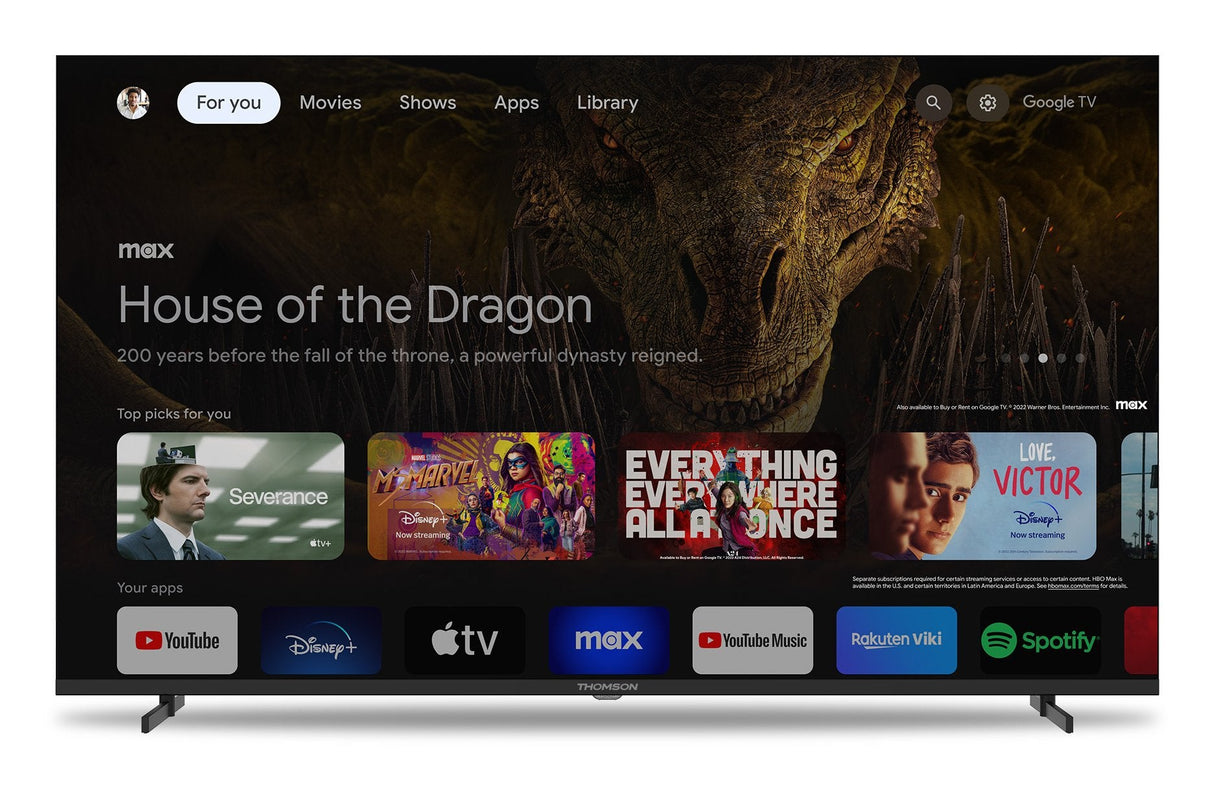 Thomson 55ug4s14, Tv Led 139 Cm (55 Pulgadas), Negro, Ultrahd/4k, Google Tv, Triple Sintonizador, Hdr 55ug4s14