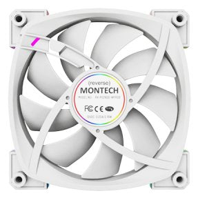Ventilador Pc Montech Rx120 Pwm 120x120x25 Blanco, 120 Mm Rx120 Pwm White