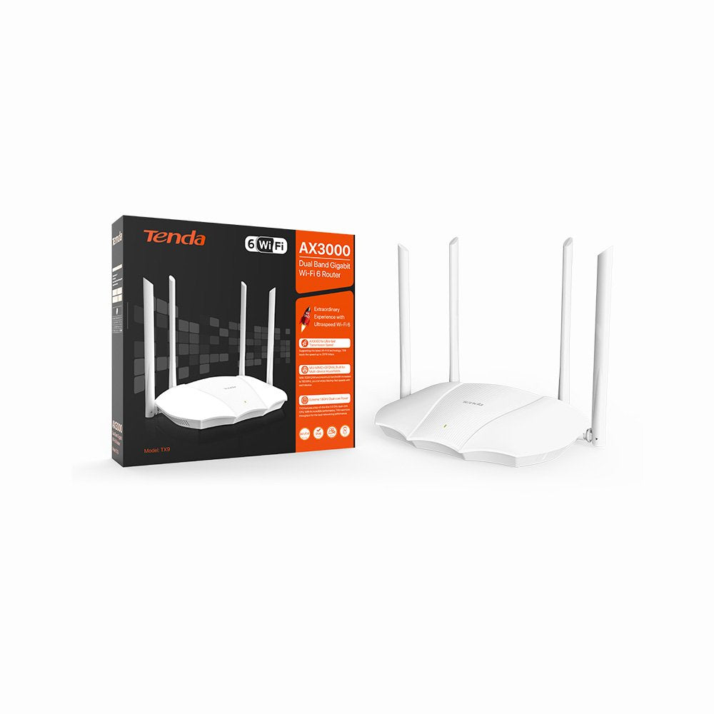 EAN 6932849425055 - Tenda TX9 AX3000 router inalámbrico Gigabit Ethernet Doble banda (2,4 GHz / 5 GHz) Blanco imagen 4