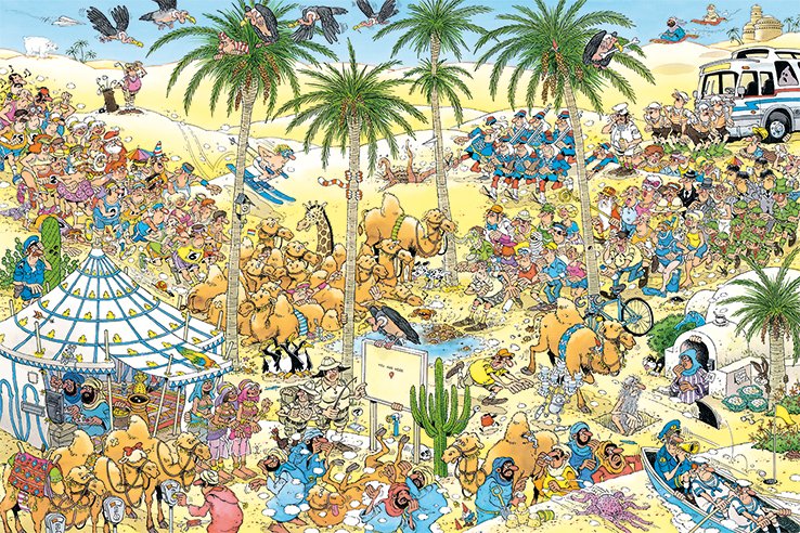 Jan Van Haasteren The Oasis 1500pcs Puzzle Rompecabezas 1500 Pieza(S) Cómics