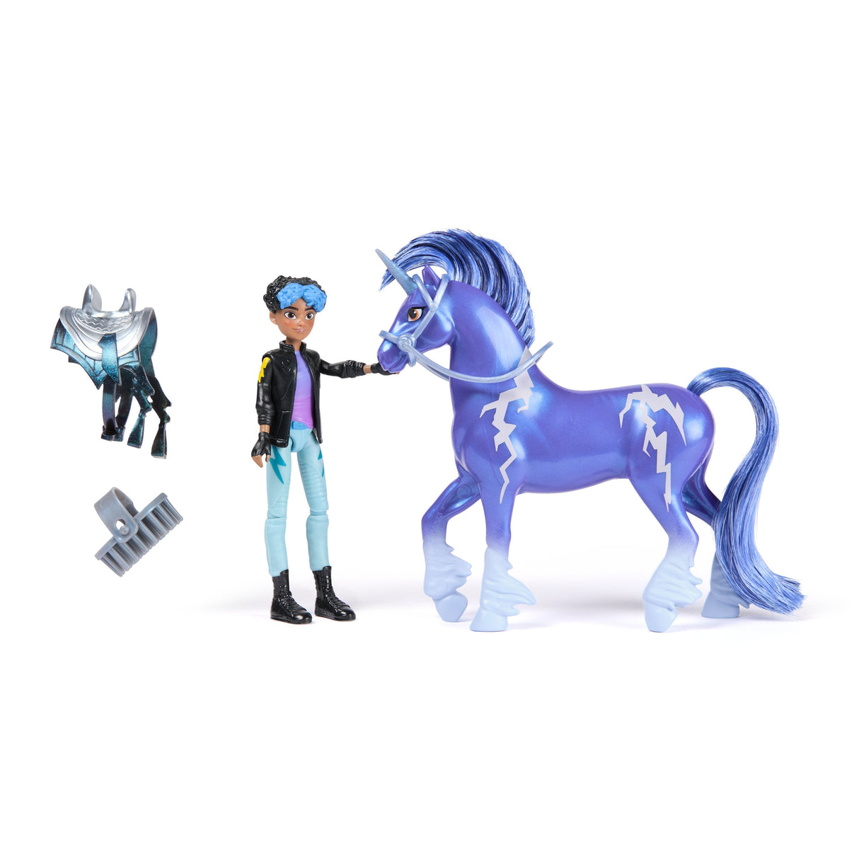 Spin Master Unicorn Academy - Rory Y El Unicornio Storm, Figura De Juguete Con Melena, Cola Y Cepillo Reales 6074385