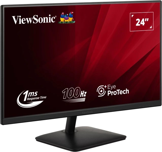 Monitor Led Ips 23.8 Viewsonic Va2408-Mhdb Negro Fhd 1xhdmi 1xvga 1xdp 1xusb-B 1xusb-A 2x2w Vesa