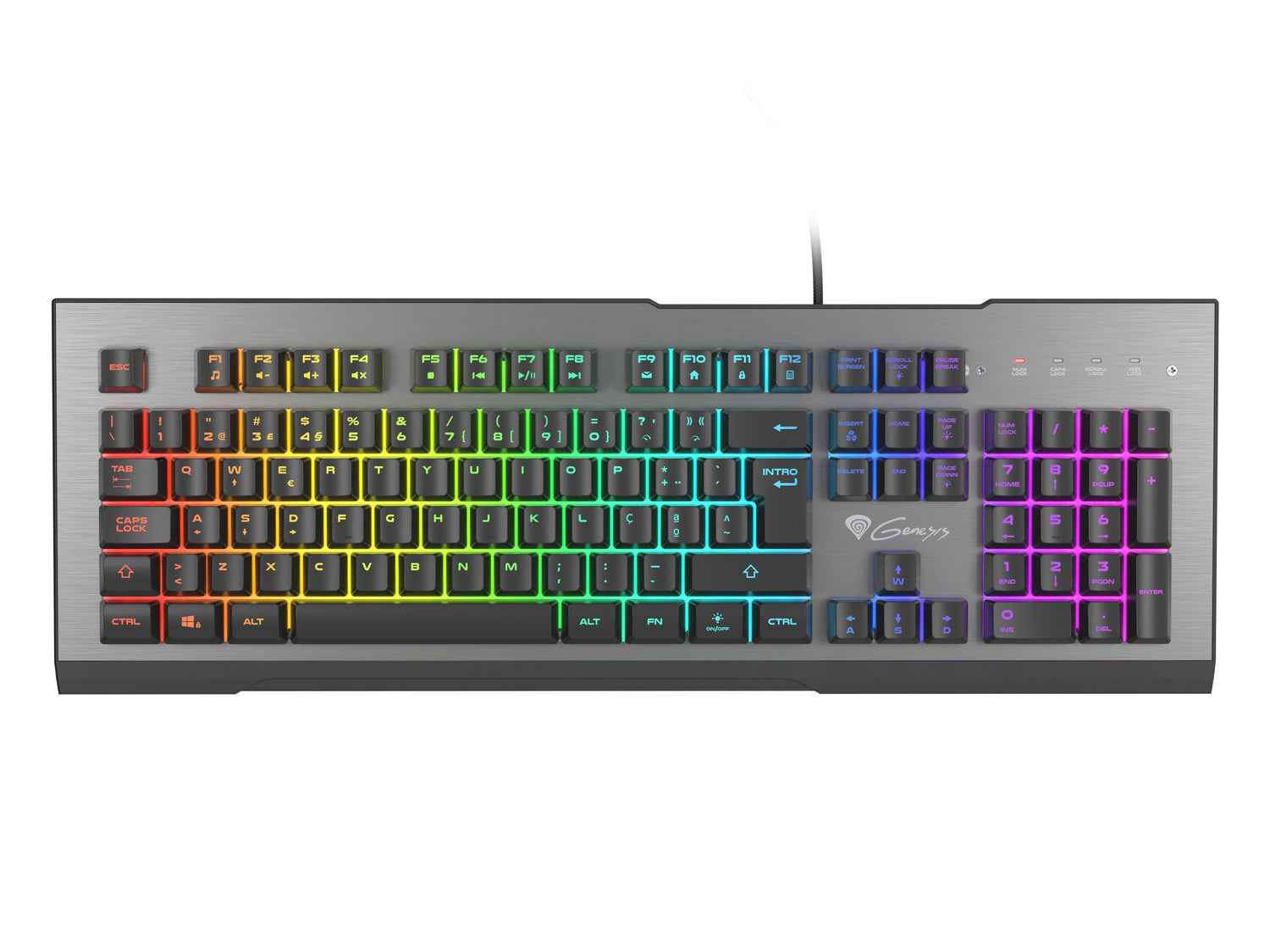Teclado Gaming Genesis Rhod 500 Rgb Portugues Backlight Programable
