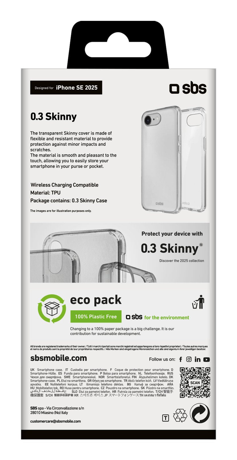 EAN 8018417499630 - SBS TESKINIPSE25T funda para teléfono móvil 15,5 cm (6.1") Transparente imagen 3