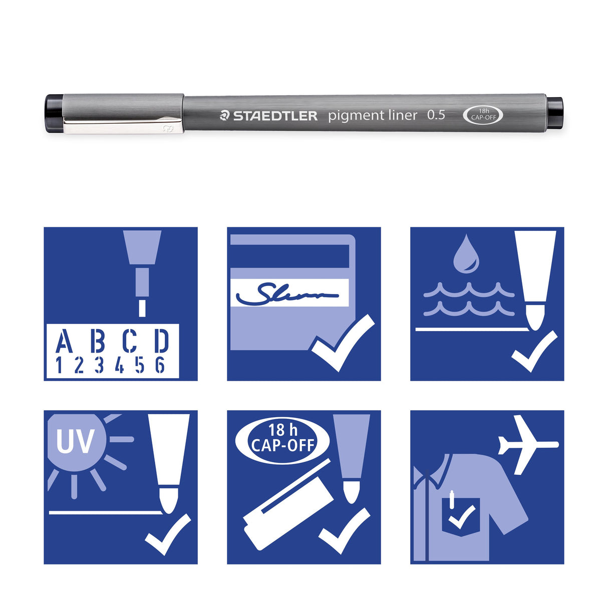 EAN 4007817309247 - Staedtler pigment liner 308 rotulador de punta fina Negro 8 pieza(s) imagen 6