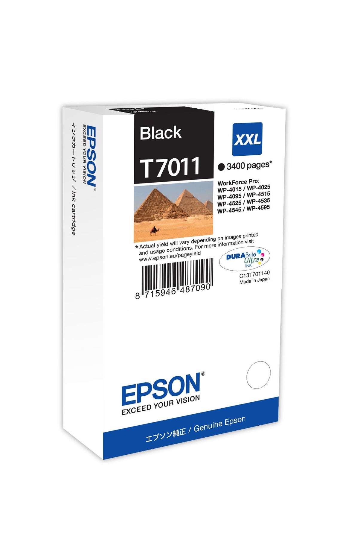 EAN 8715946487090 - Epson T7011 cartucho de tinta 1 pieza(s) Original Extra (Súper) alto rendimiento imagen 1