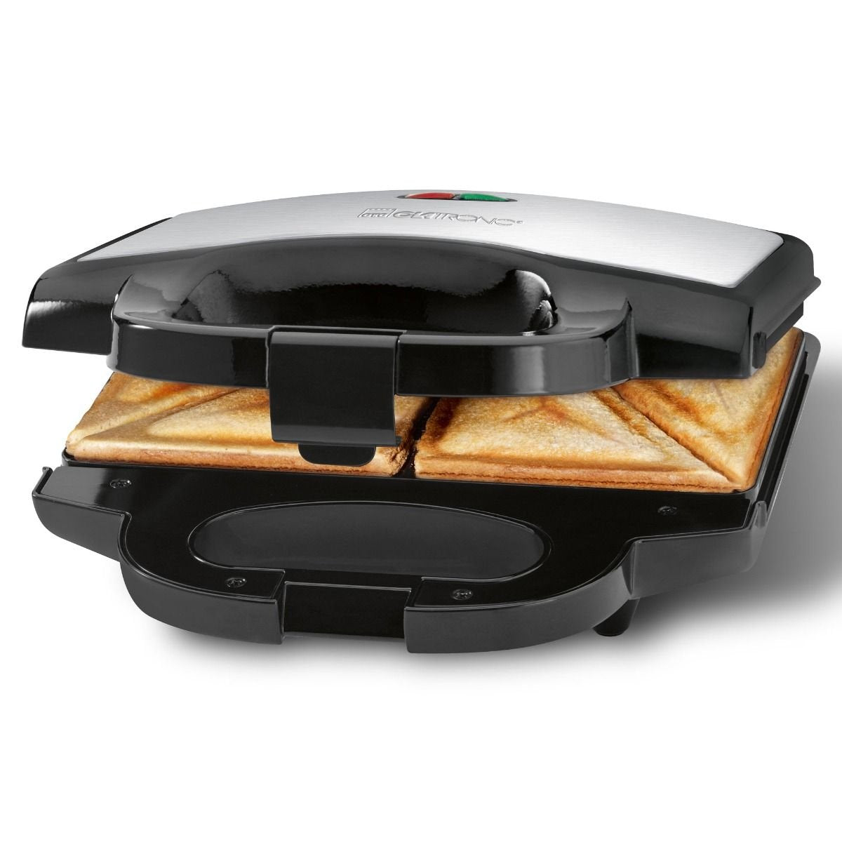 EAN 4006160639735 - Clatronic ST 3778 sandwichera 750 W Negro, Acero inoxidable imagen 1
