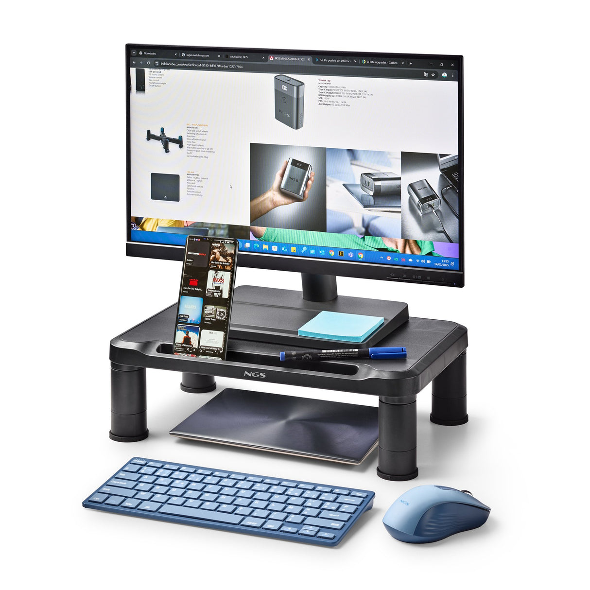 EAN 8435430627602 - NGS SCREEN STAND almohadilla fría Negro imagen 5