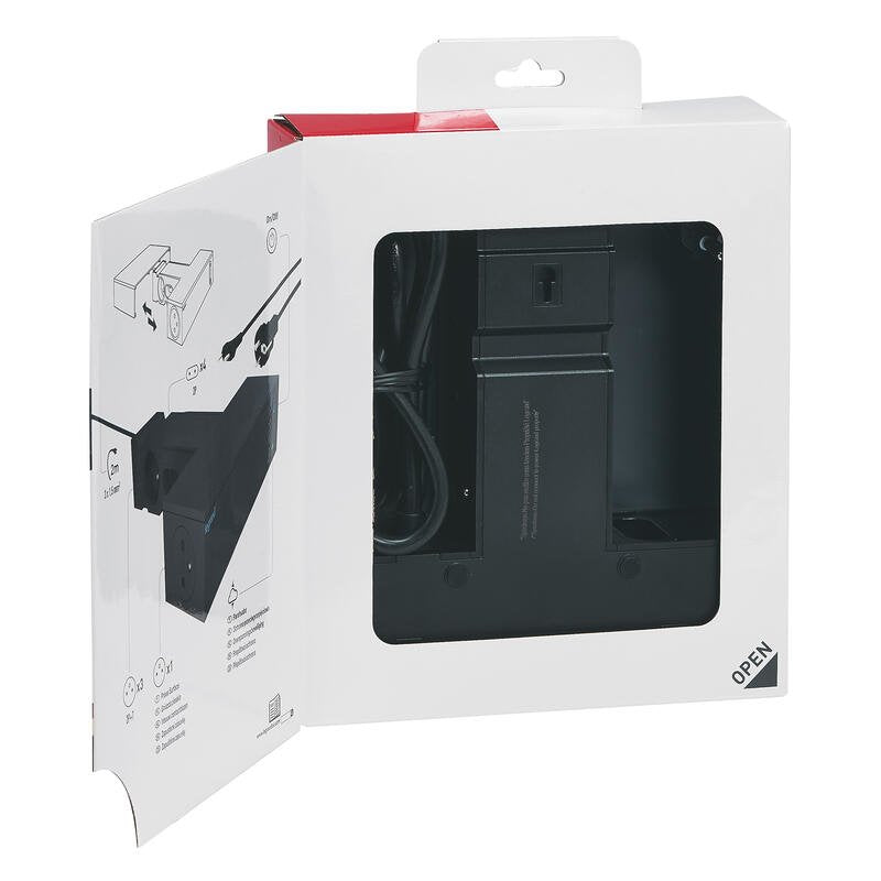 Przedluzacz Tv Ochron 4x2p+Z + 4x2p 2m Czarny